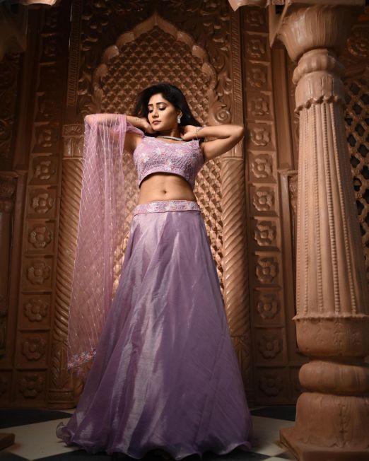 Hand embroidered lehenga